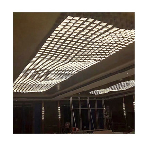 Hotel non-standard creative chandelier shopping mall exhibition hall large irregular square ceiling light