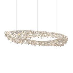 Custom glass crystal light luxury chandelier suitable for the living room exhibition hall hotel