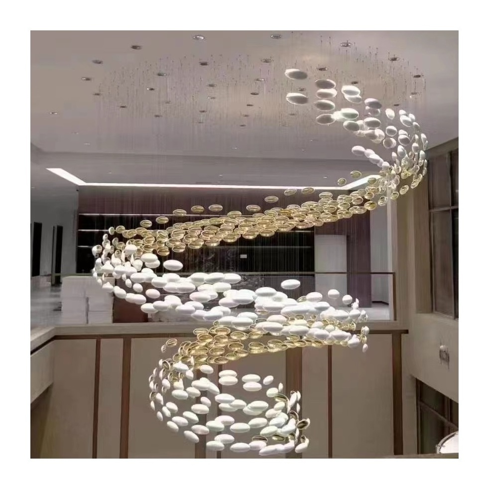 Creative Luxury Designer Postmodern LED Crystal glass Chandelier lighting for staircase living room