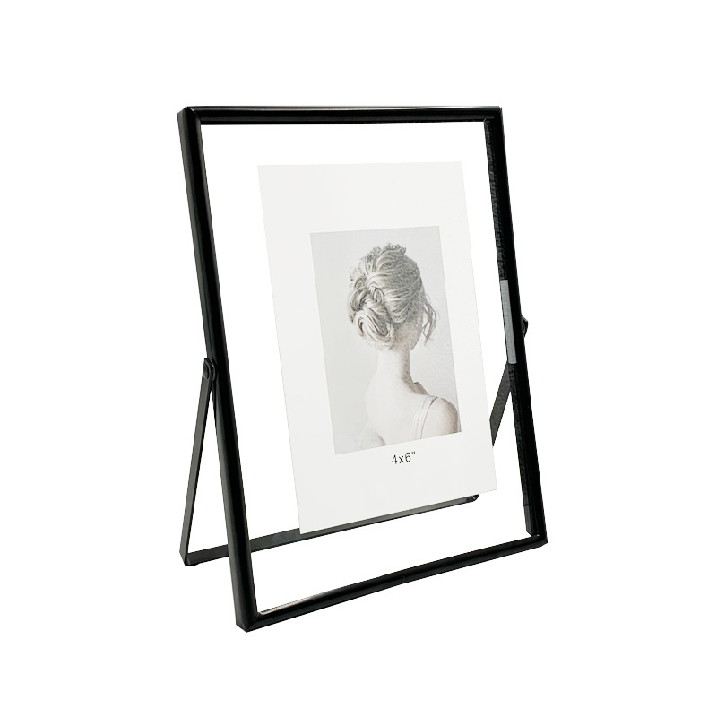 Novel Design Metal Glass Picture Floating Frame Photo Home Decor