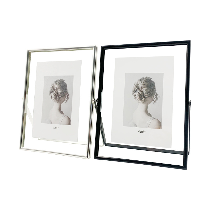 Novel Design Metal Glass Picture Floating Frame Photo Home Decor