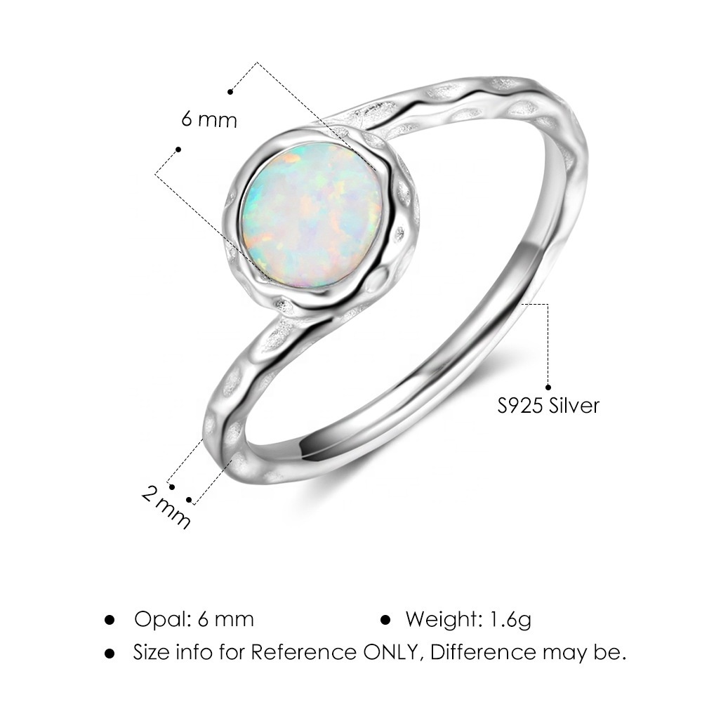 High quality Fashion 925 Sterling Silver Opal Finger Ring designs for girl Girls jewellery rings  3A CZ Ring