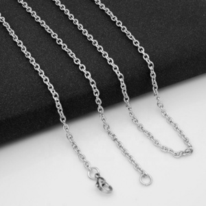 DIY Jewelry 1.6mm chains wholesale stainless steel necklace jewelry single necklace chain for pendant O Link DIY Accessory New