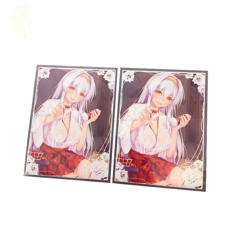 Custom pokemo n anime printing clear inner sexy perfect fit card sleeves  gaming dual sleeve card sleeves