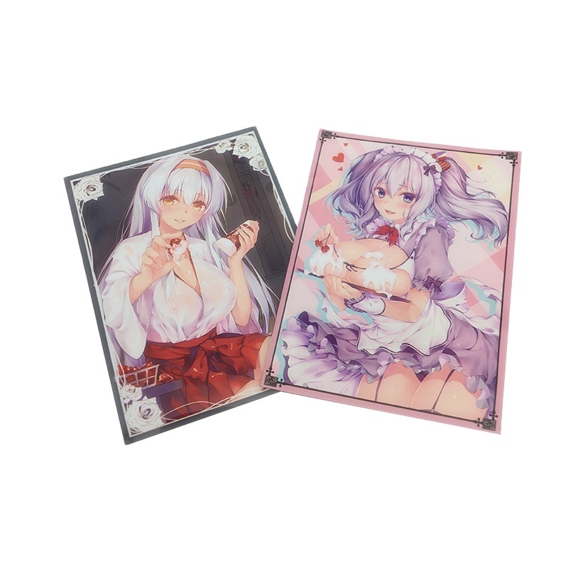 Custom pokemo n anime printing clear inner sexy perfect fit card sleeves  gaming dual sleeve card sleeves