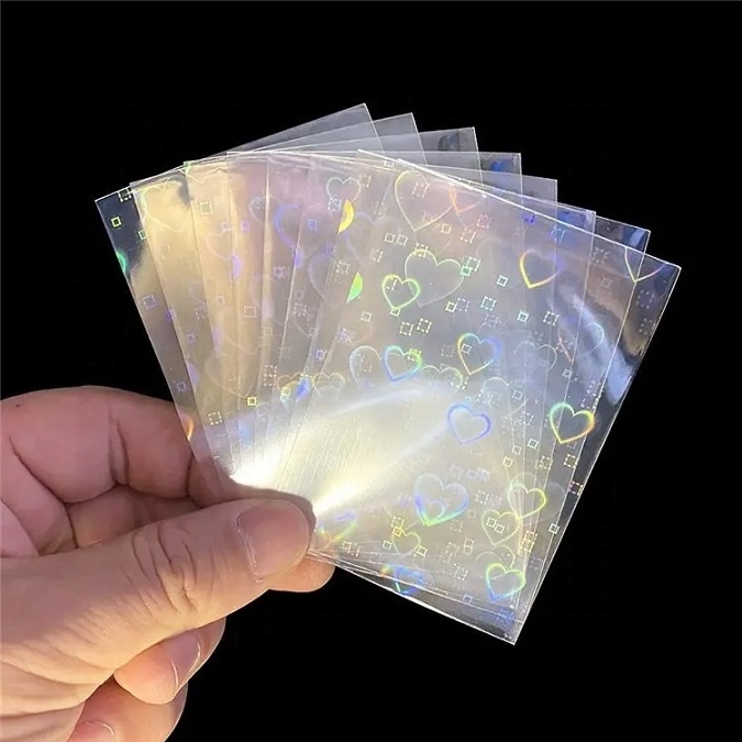 Hot Sell Clear Debit Card Skin Plastic Pvc Credit Transparent Game Trading Card Protect Sleeves