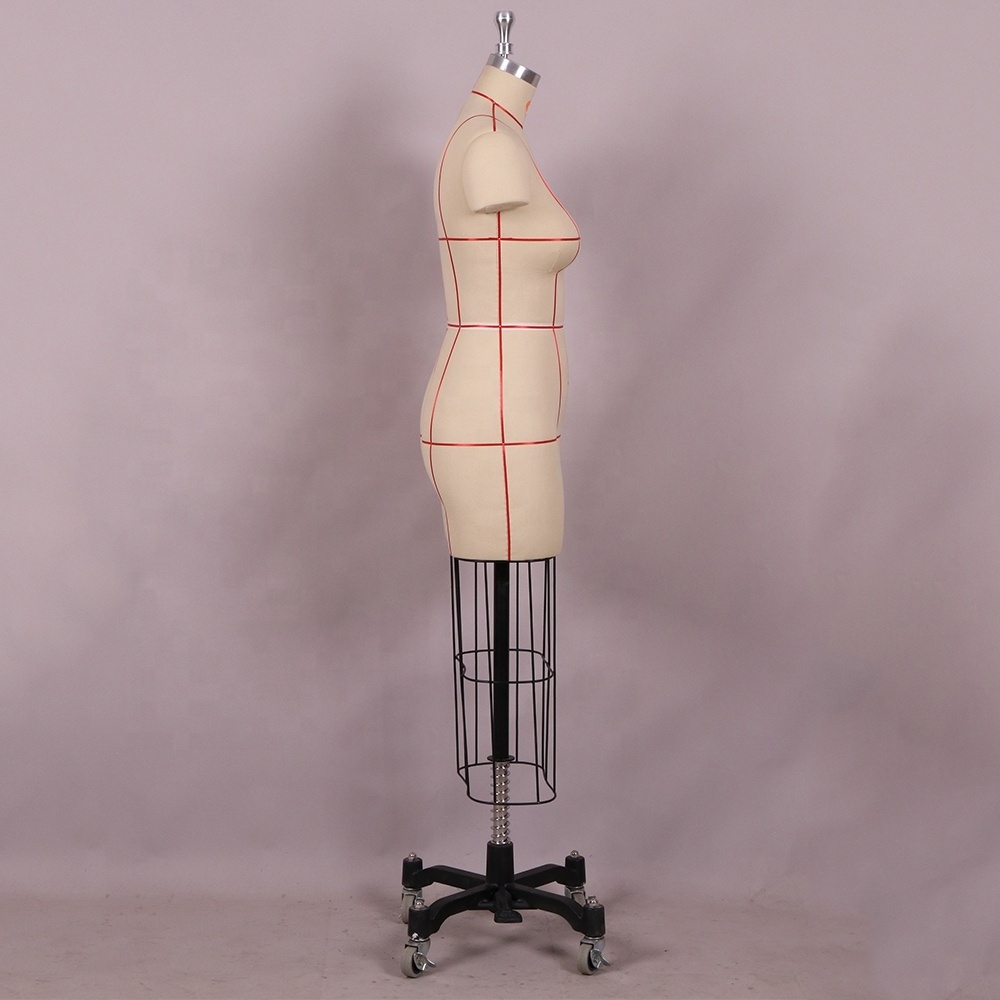 Professional Female Half Body Dress Form w/ Collapsible Shoulders and Removable stub arms  For Dressmaker Sewing Tailor