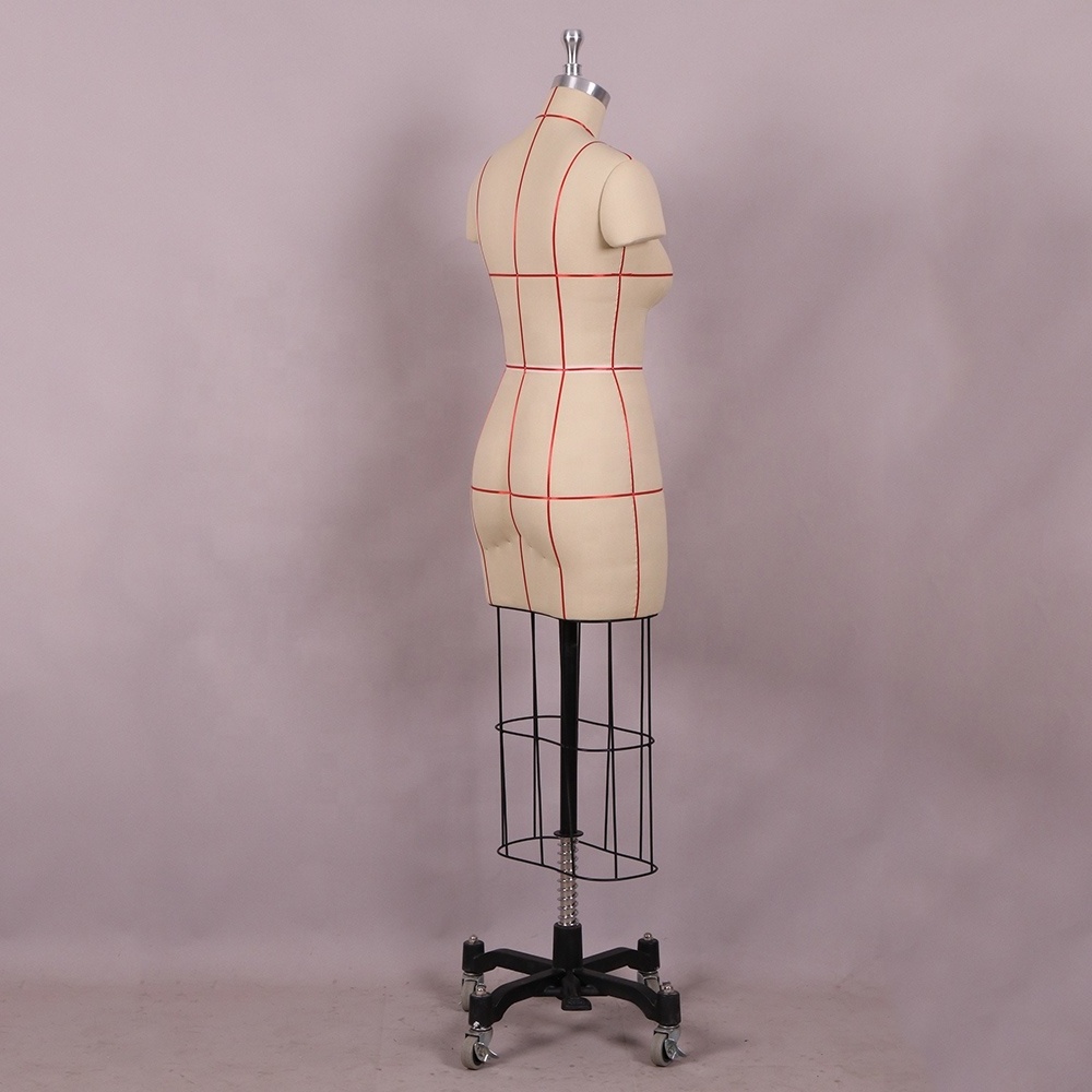 Professional Female Half Body Dress Form w/ Collapsible Shoulders and Removable stub arms  For Dressmaker Sewing Tailor