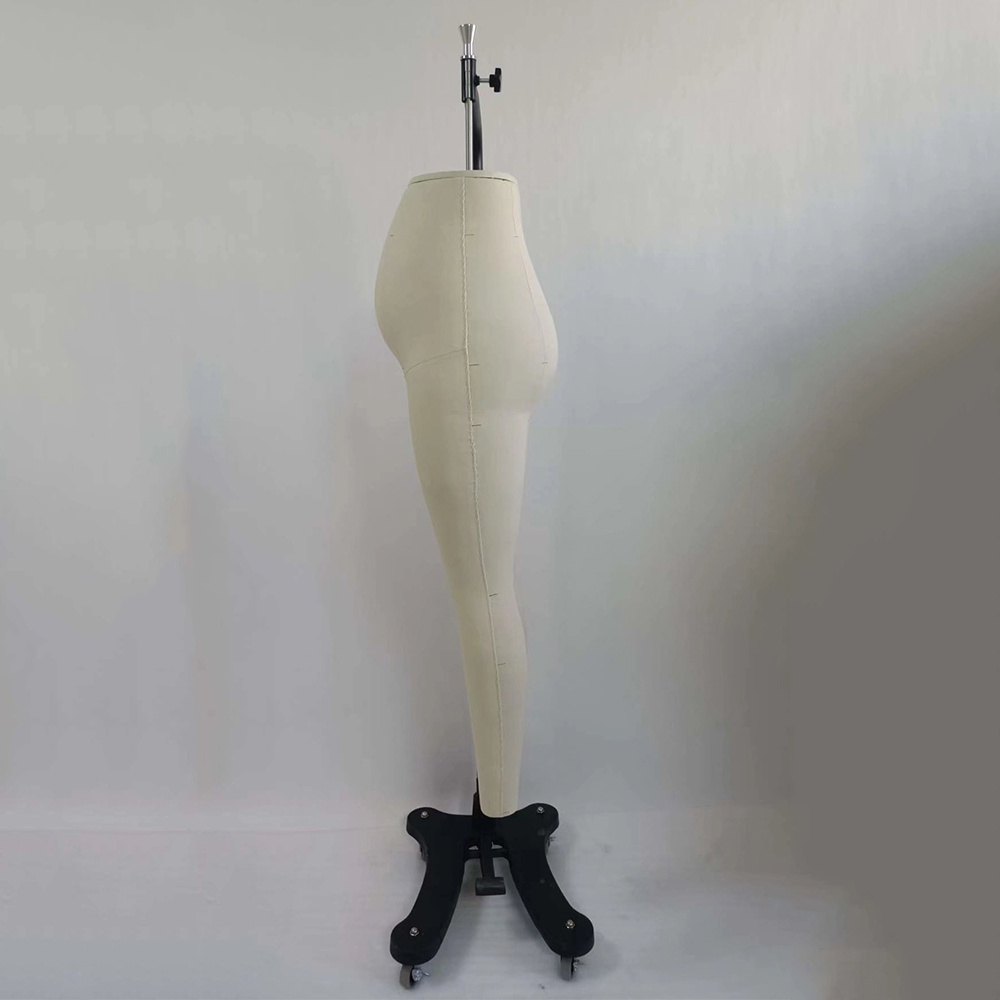 JunMei Fiberglass Pregnant Women Tailor Pants Mannequin For Dressmaker Lower Half Body Hanging Sewing dress form with Wheels