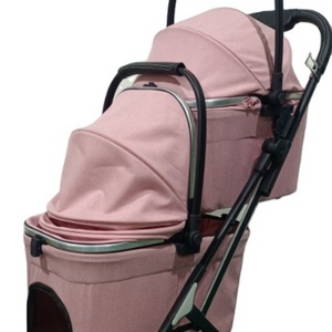 New Arrival Luxury Twin Double Dog Stroller with 4 Wheels Pet Cat Travel Carrier