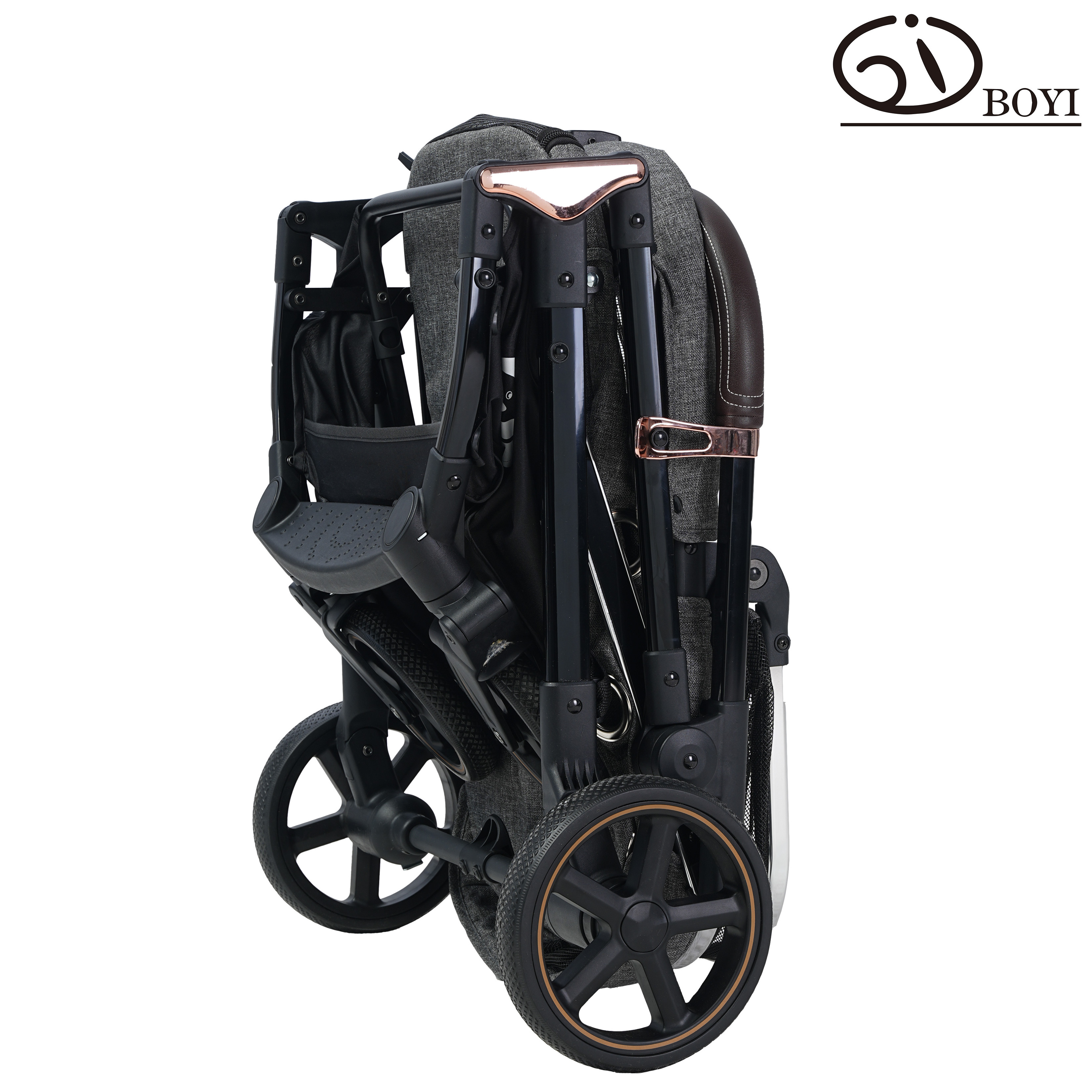 JunMing 3 in 1 Folding Cat & Dog Stroller with Detachable Carrier for Travel & Pets