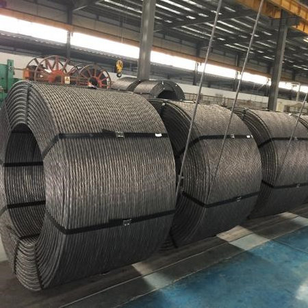 High Carbon 7 Wire 9 53mm Low Relaxation Post Tensioned Cable Pc Steel Strand