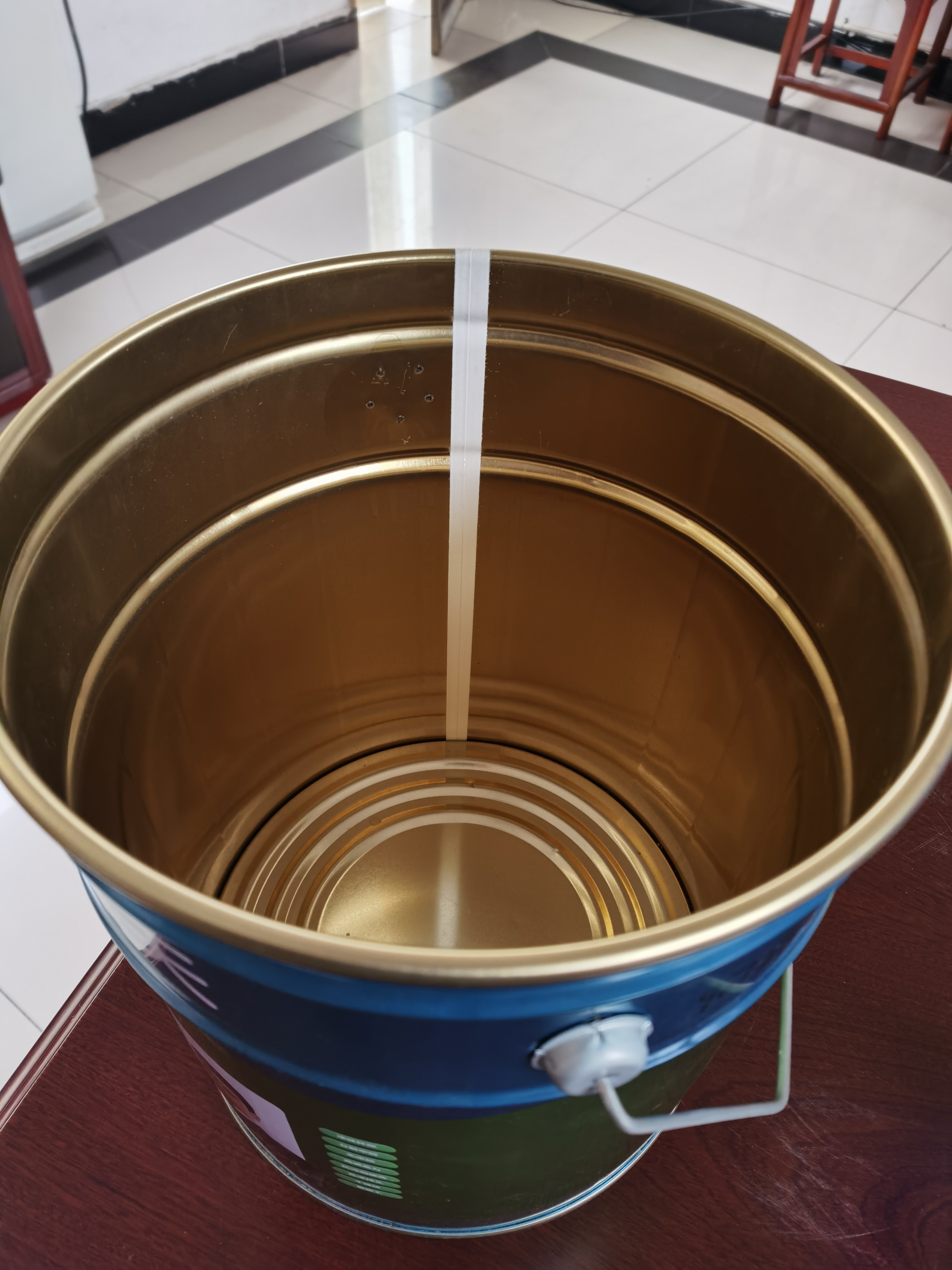 Customized 20 Liter Conical Stainless Steel Paint Buckets with Metal Handle and Flower Lid