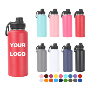 New Design Water Bottle Stainless Steel Flask Sports Bottle with 15 styles Lid to choose 18/22/25/32/40/64 oz