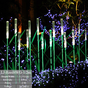 artificial plant fiber optic reed light led night light for garden outdoor led christmas lights