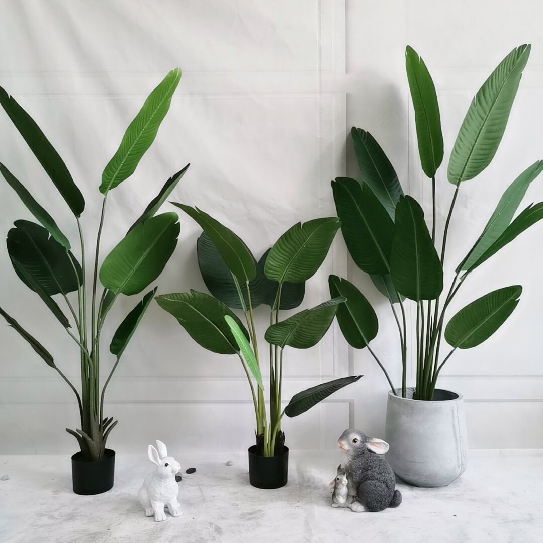 Wholesale Bonsai Tree Artificial Traveler's Banana Plants in Pots for Home Decor Indoor