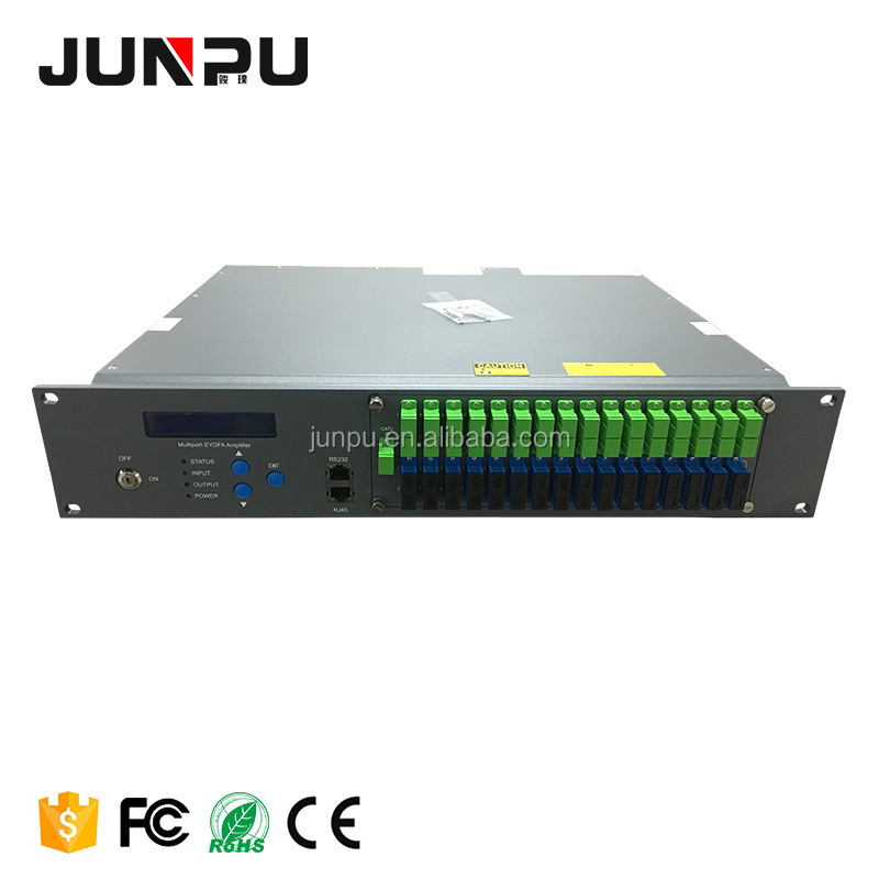 Junpu 4 channel DVB-S2 CI To 4 DVB-C QAM RF Transmodulator QPSK CAM To CATV Modulator