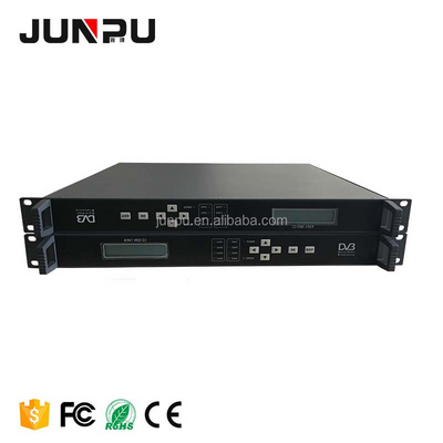 Junpu 4 channel DVB-S2 CI To 4 DVB-C QAM RF Transmodulator QPSK CAM To CATV Modulator