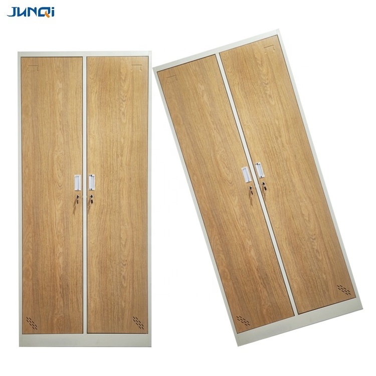 2 door metal cabinet clothing steel armable hanger cupboards almari cabinet locker bedroom wardrobe closet