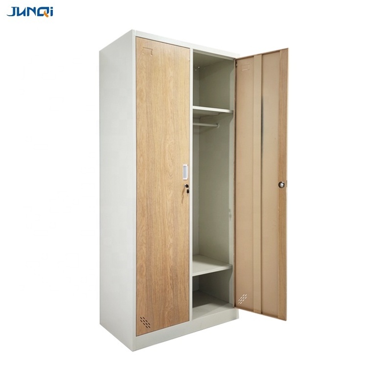 2 door metal cabinet clothing steel armable hanger cupboards almari cabinet locker bedroom wardrobe closet