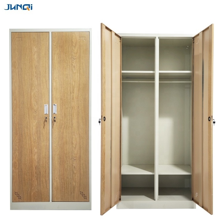 2 door metal cabinet clothing steel armable hanger cupboards almari cabinet locker bedroom wardrobe closet