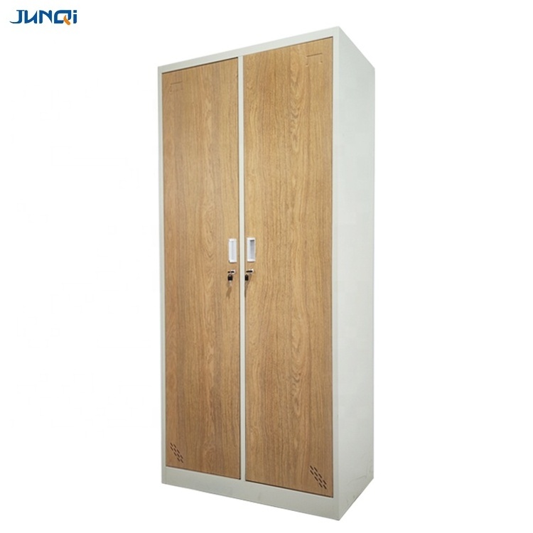 2 door metal cabinet clothing steel armable hanger cupboards almari cabinet locker bedroom wardrobe closet