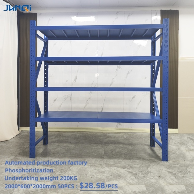 Custom racking Shelf system metal light duty storage rack boltless  4 tier span powder Coating storage shelves units for sale