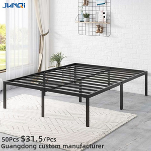 Hot sale iron metal steel Platform Twin Bed Frame with Storage Metal Bedframe adult  metal single bed