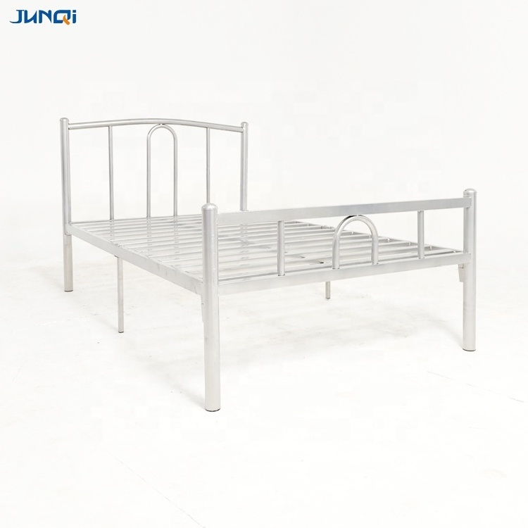 Factory wholesale apartment school camp  queen size bed frame metal loft bed metal bed