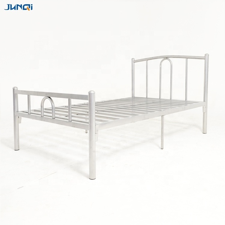 Factory wholesale apartment school camp  queen size bed frame metal loft bed metal bed