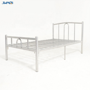 Factory wholesale apartment school camp  queen size bed frame metal loft bed metal bed