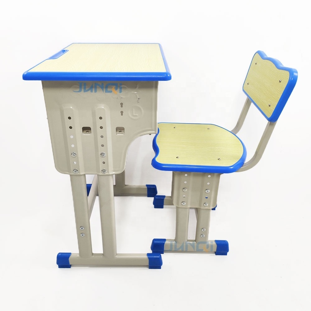 Junqi kids classroom school desk metal fully dismantled school chair with desk set school furniture student desks and chairs