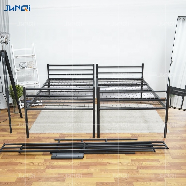 Junqi Factory Wholesale School Dormitory Apartment Bunk Bed Kids Metal Bunk Beds Children Bunk Bed