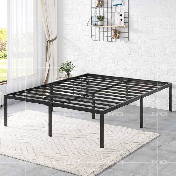 Hot sale iron metal steel Platform Twin Bed Frame with Storage Metal Bedframe adult  metal single bed