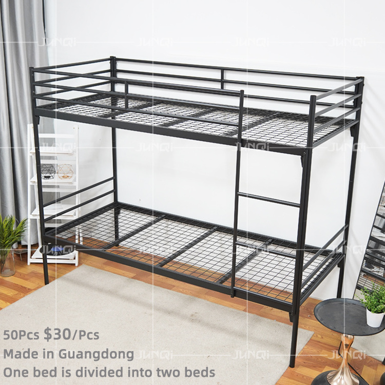 Junqi Factory Wholesale School Dormitory Apartment Bunk Bed Kids Metal Bunk Beds Children Bunk Bed