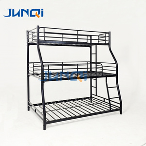 Factory wholesale 3 tier student beds adult triple full bunk beds triple metal bunk bed