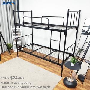 Factory wholesale  stable structure single style metal iron beds queen king kids bunk beds frame