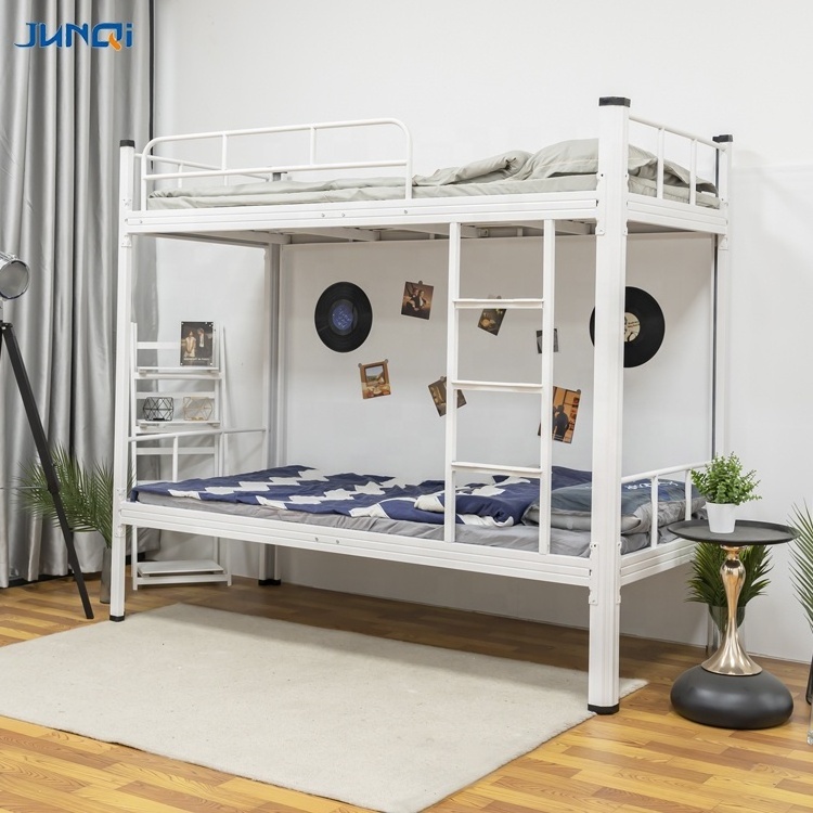 China manufacturer wholesale hight quality strong heavy duty school bedroom furniture steel dormitort bed metal iron bunker bed