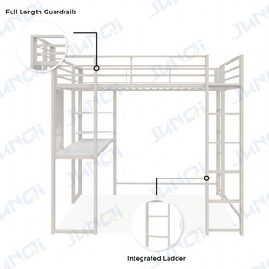 New modern style best selling worldwide student furniture loft bed adult full size kids metal bunker bed with desk