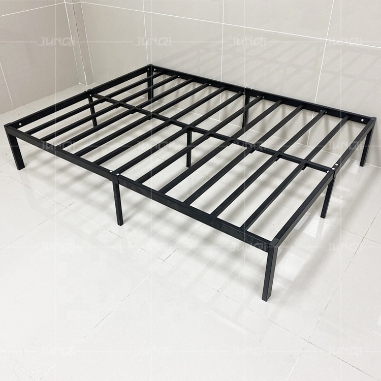 Hot sale iron metal steel Platform Twin Bed Frame with Storage Metal Bedframe adult  metal single bed