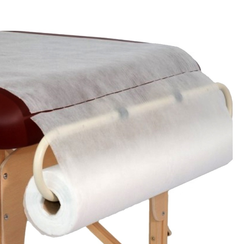 Disposable Non-woven Fitted Massage Bed Sheets Roll With Face Hole For Massage Bed