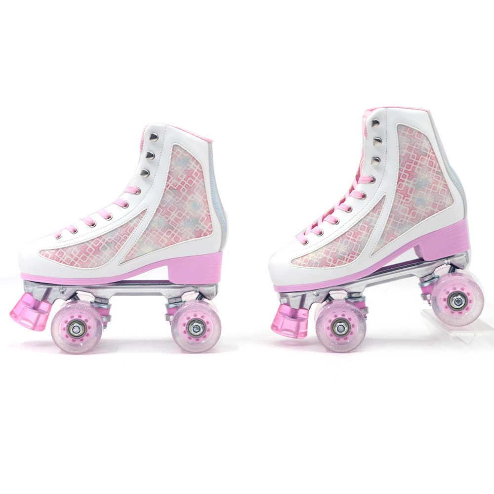 Bulk Roller Skates Profissional Patins Kick Roller Skate Shoes with Aluminum Base for Women