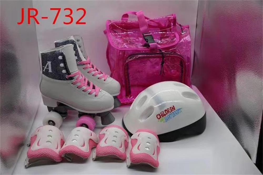 Patines led light roller skates soy luna pink cartoon flashing roller skate with helmet protector combo