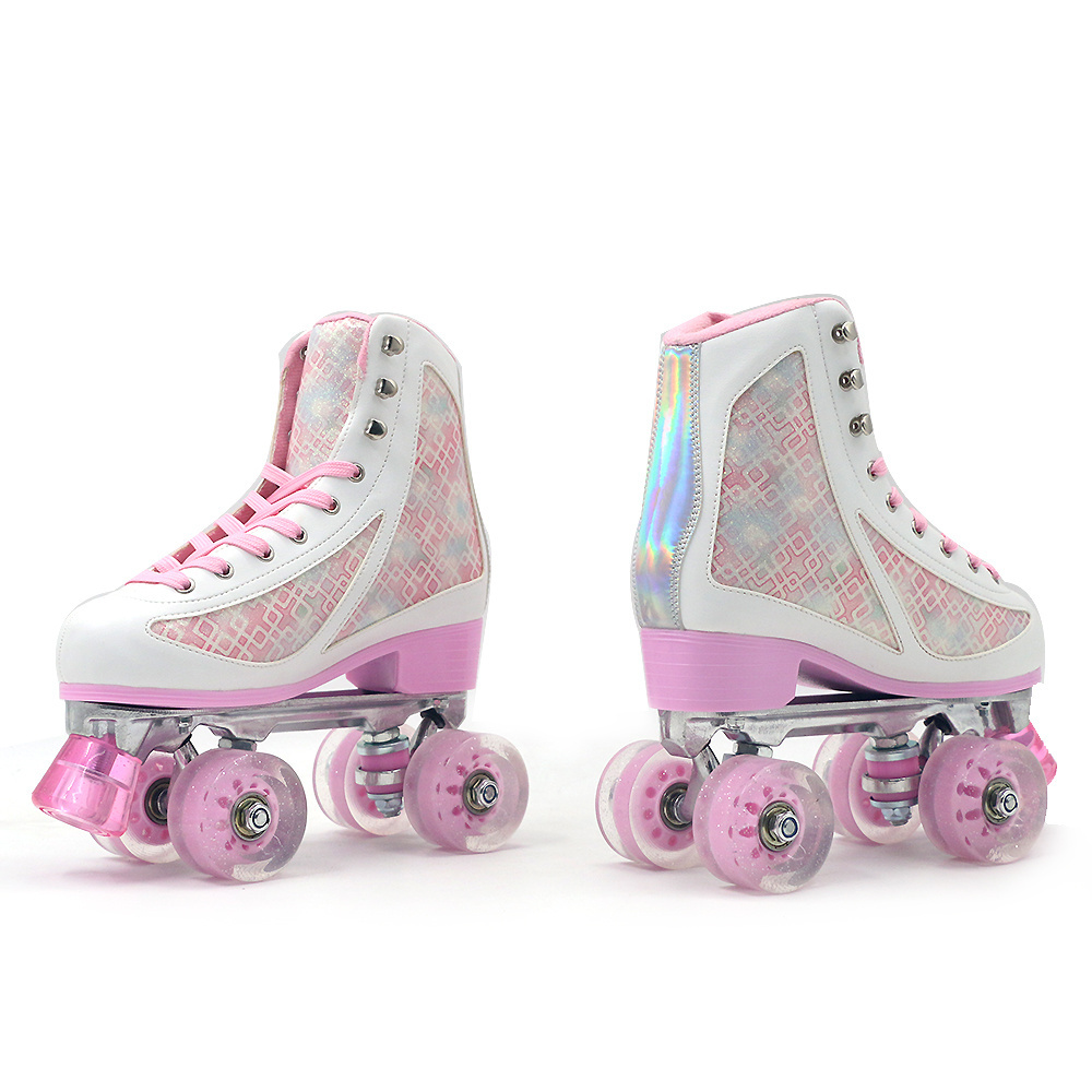 Bulk Roller Skates Profissional Patins Kick Roller Skate Shoes with Aluminum Base for Women