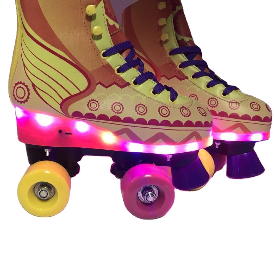 Roller Skate With LED Light   Roller Skating Portable Flooring  Patins Street