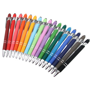 Advertising Perfect touch screen  pen custom made metal pen rubber pen with stylus for business promotion logo engraved