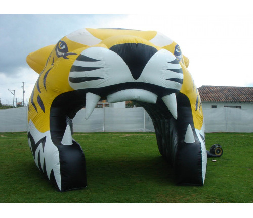 College alliance sports event promotion inflatable tiger head tunnel,  leopard head tunnel tent   TL-26