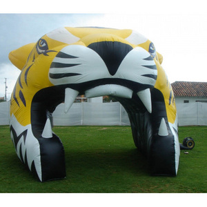 College alliance sports event promotion inflatable tiger head tunnel,  leopard head tunnel tent   TL-26