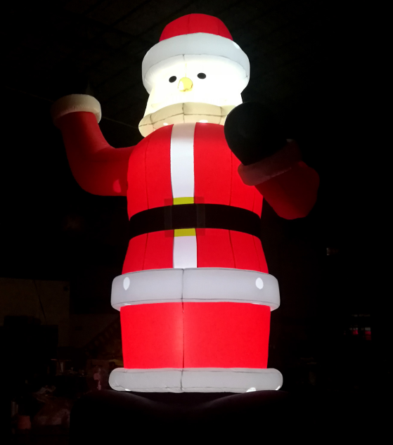 20ft inflatable illuminated santa, inflatable christmas santa advertising balloons