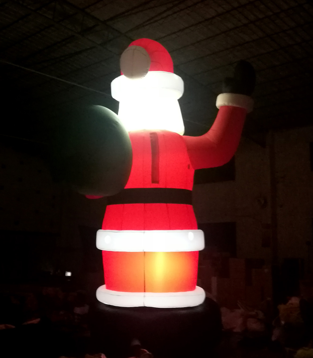 20ft inflatable illuminated santa, inflatable christmas santa advertising balloons